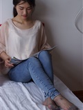 自由摄影 No.005 惬意的周末经典短灰丝陪你看看书(75)